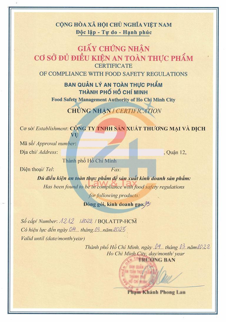 Chứng nhận ISO 22000:2018 Food Safety Management System