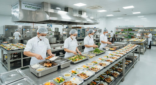 Quy trình chế biến bếp trung tâm VietCatering